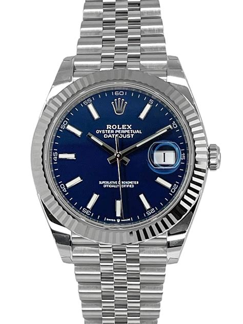 rolex datejust 41 blau geriffelt|rolex datejust 41 review.